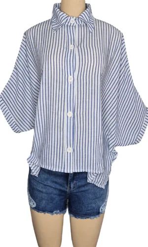 BLUSA MUJER OVERSIZE LINO