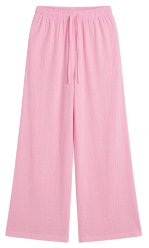 PANTALÓN PALAZO MUJER ROSADO- LINO
