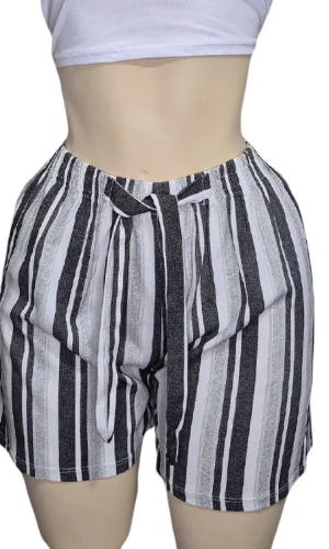 SHORT MUJER A RAYAS - LINO
