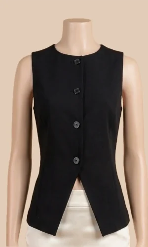 CHALECO MODERNO - COLOR NEGRO